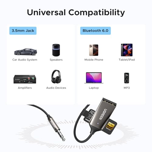 UGREEN Aux to Bluetooth 6.0 with LDAC