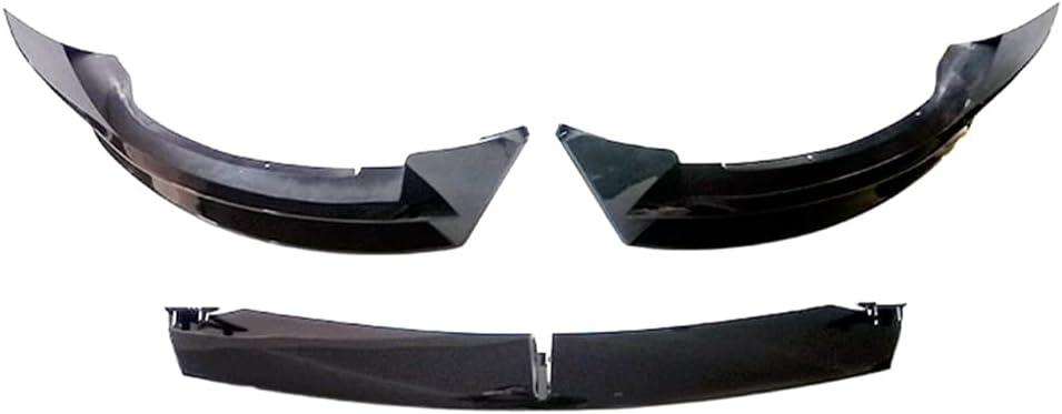 3 PCS Front Lip Spoiler for Tesla Model Y 2020-2023,GT-Style Front Bumper Lip Body Kit Spoiler for Tesla Model Y 2020-2023,Black