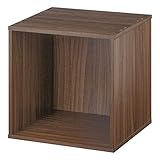 ぼん家具 木製 キューブボックス 収納 ボックス シェルフ 本棚 〔オープンタイプ〕 ウォールナット