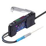 BOJKEON Glasfaserverstärker, FS-N13 Glasfasersensor, lange Distanz optische Kommunikation Lichtschrankschalter Diffuse Induktion