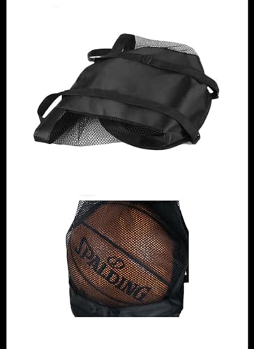 Stylish Basketball Backpack, Large Mesh Equipment Pouch, Adjustable Shoulder Straps,Red4