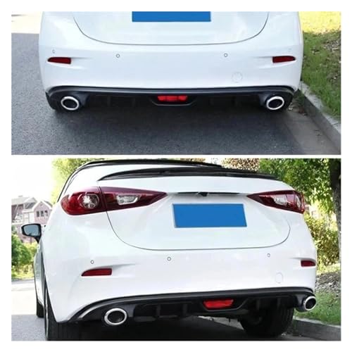 Difusor de parachoques trasero para Mazda 3 Axela 2014-2017 en plastico ABS negro 5