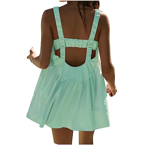 Womens Dresses Square Neck Dresses for Women Slip Mini Short Work Out Gym Cutout Eyelet Fall Summer Dresses 20253