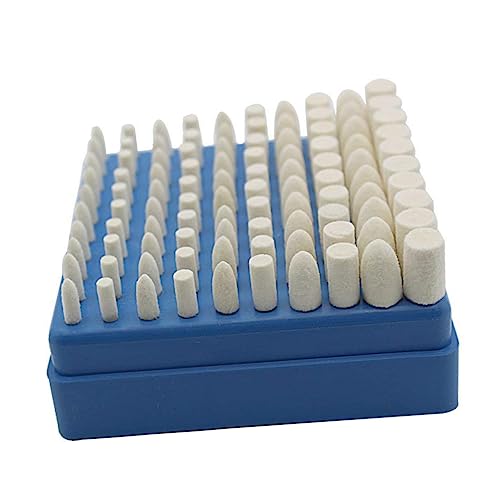 GANAZONO 100pcs Wool Polishing Wheel Set for Jewelry Beauty Equipment Stainless Steel Glass Buffing Accessories for Mechanical Parts Finishing Random Color