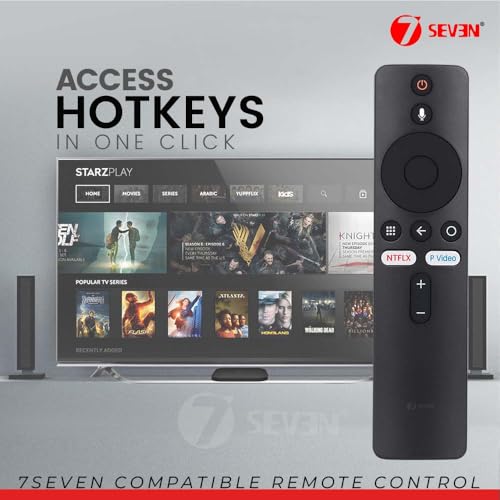 Image of 7SEVEN Bluetooth Remote Control with Netflix & Prime Video Button Compatible with Mi Android Box 4K HDR Mi Box & mi Stick with Voice Command Support Google Assistant Key XMRM