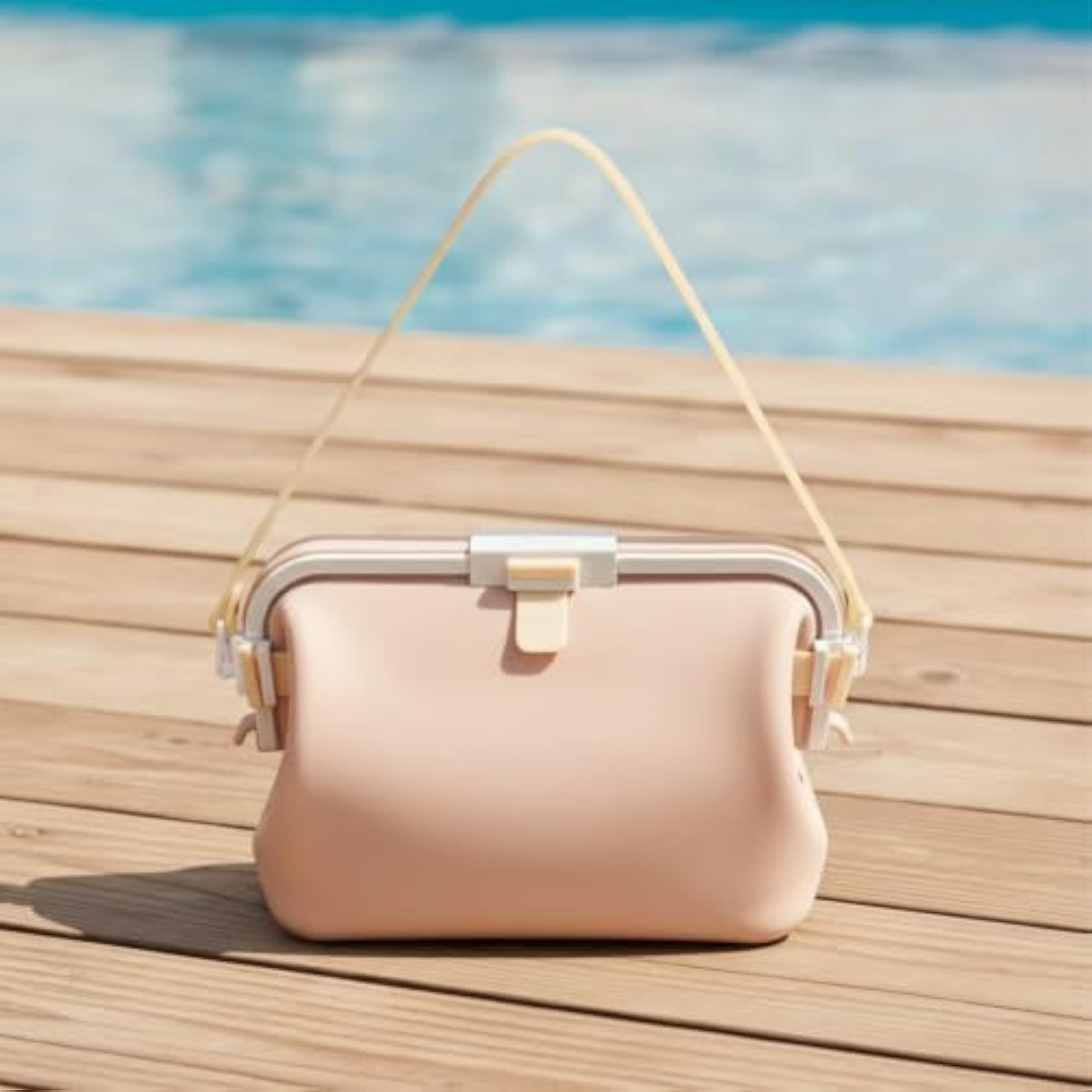 Foldable Silicone Toiletry Bag with Strap
