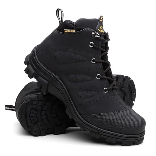 Bota Coturno Masculina Adventure Cano Curto 2 Cores Confortável e Resistente para Trilha, Caminhada e Uso Casual – Solado Borracha Antiderrapante (Preta, BR, Adulto, Numérico, 43)