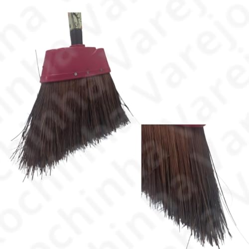 Kit Vassoura Piaçava Natural e mais 1 Vassoura de Nylon Imagem Original do Produto COM CABO