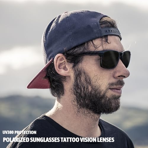 Polarized Sunglasses Tattoo Vision Lenses and Extra Frame With Semi-Transparent Linear UV380 Polarized Lens Increases Clarity in Bright Light Using for Indoor Tattooing4