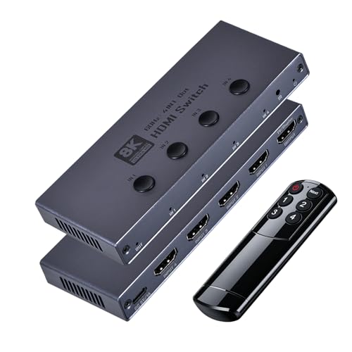 HDMI 21 Switch 8K HDMI Switcher 4 in 1 Out 8K60Hz  Review: The New Standard For Large Capacity 8K video switcher