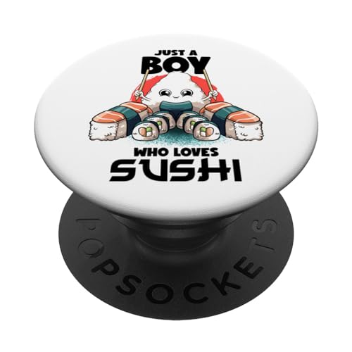 Nur ein Junge, der Sushi liebt Kawaii Food Japanischer Sushi-Liebhaber PopSockets mit austauschbarem PopGrip