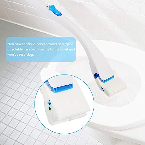 Disposable Toilet Brush, Toilet Cleaning System With Cleaning Cotton Long Handle Toilet Brush Set Washable Toilet Scrub Brush For Bathroom Deep Cleaning #TOP2