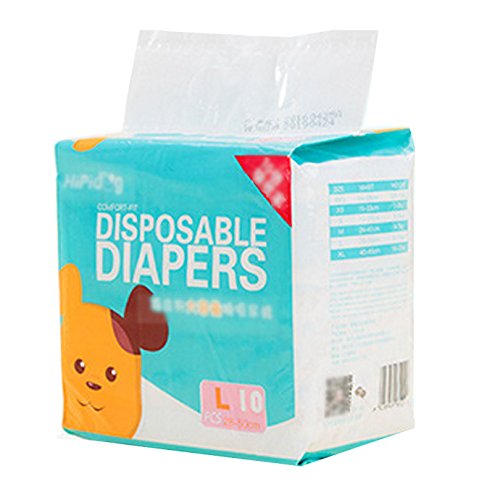 AiSi 10PCS Windel für Hündinnen, Hundewindeln Einwegwindeln für Hund Katze Haustier XS für 1-2kg Haustier Cover