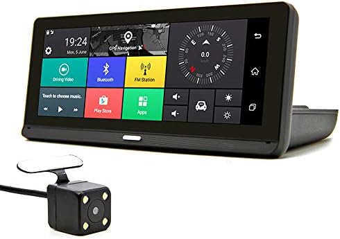 Bluavido 8" IPS Car DVR GPS 4G Android Navigation ADAS Full HD 1080P Dash Camera Dual Lens car Video Recorder Remote Live Monitor