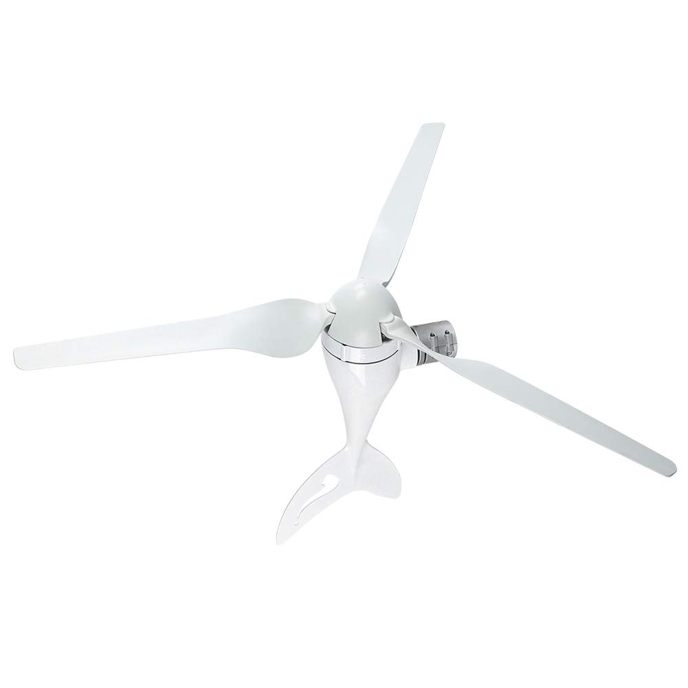 Wakects Kit de Generador de Turbina Eólica Turbina Eólica de Eje Horizontal de 100 W con Controlador DC24V Aleación de Aluminio Imán Permanente Arranque bajo de 3 Palas para Uso Doméstico, Agrícola,