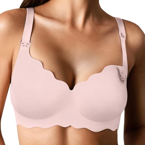 Image of Gailife Floral Nursing Bras for Breastfeeding Comfort Maternity Bras for Pregnancy Seamless Bralettes with Extra Extender
