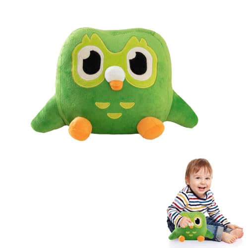 Juguete de Peluche de Búho Verde, Búho de Dibujos Animados, Muñecos de Peluche de Búho, Juguete de Peluche de Búho Abrazable, Peluche Premium para Decoración del Hogar para Niños y Fanáticos