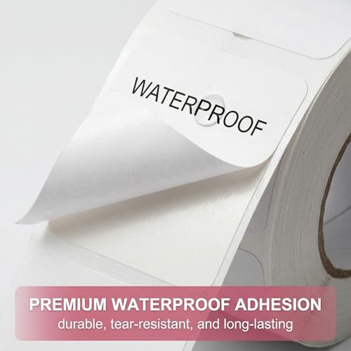 KAHZOR 4 Rollen Thermo-Etikettenband, 12x40mm Wasserdichte & Selbstklebende Thermo-Etiketten Kompatibel mit P21 P12 P31S Q30 D30 P15 HP1 HP2S für Zuhause, Büro, Schule, Fichero Label Printer Etiketten