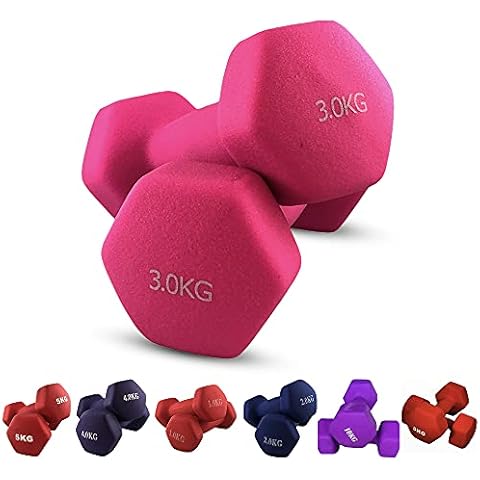 Juego de mancuernas hexagonales en goma Soft Touch Jim Fitness Cover