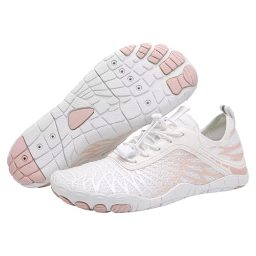 StoneLiquid Hike Barefoot Shoes for Women Men Waterproof Trail Running Healthy & Non-Slip Barefoot Footwear (White, Adult, Women, 10, Numeric Range, US Footwear Size System, 10.5, Medium)