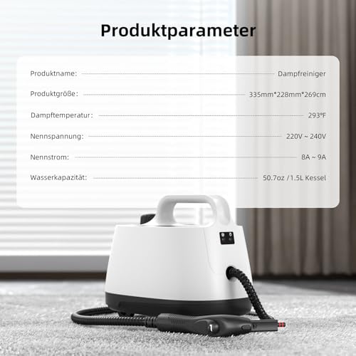 SOKTNEU Dampfreiniger, Mehrzweck-Dampfreiniger für alles mit 16 Zubehörteilen, Handdampfreinige Boden, Beseitigt Fett Küche Auto Fenster Sofa Polstermöbel - Verwendungsansicht 7 | Bodendampfreiniger