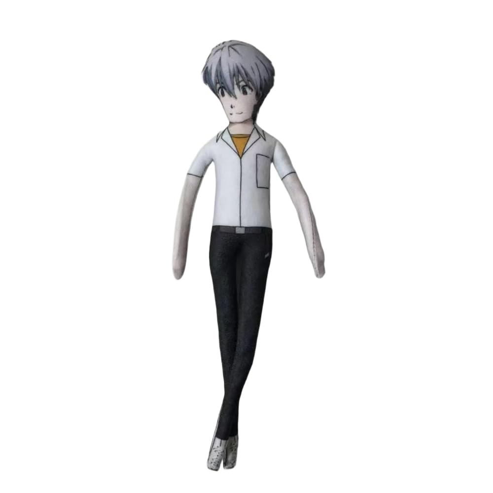 Zhongkaihua Nagisa Kaworu Plush Action Figure Nagisa Kaworu Plush Pillow 26CM Twistable Articulated Character Creative Collectible Gift Christmas Decoration for Home Party