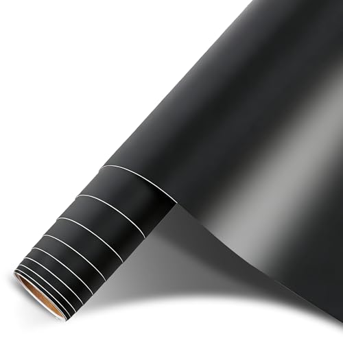 XINXINVibe Matte Black Vinyl Wrap for Cars, 1ft x 5ft Vinyl Car Wrapping Film - Bubble Free Vehicle Sheet Roll for Body Protection, Scratch Resistance (Matte Black)