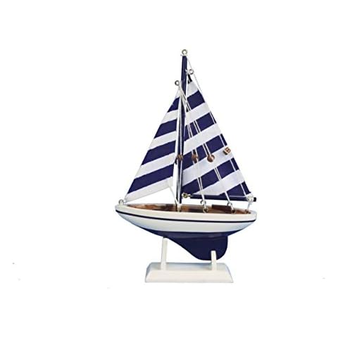 Hampton Nautical Blue Striped Pacific Sailer, 9" Cover