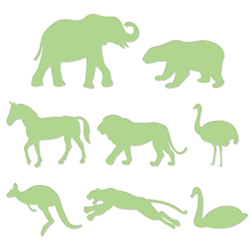 SIMUR Autocollants muraux animaux lumineux Stickers muraux animaux lumineux stickers muraux enfants,cheval,lion,éléphant,tigre stickers muraux pour chambres d'enfants stickers muraux animaux en vinyle