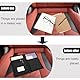 ZARADU Fahrzeugmappe Dokumentenmappe A5,Tasche für Fahrzeugpapiere,Hülle Fahrzeugpapiere,Mit mehreren Fächern,Große Elegante Ausweismappe,Geeignet für Aktenorganisator,Karten Autozubehör
