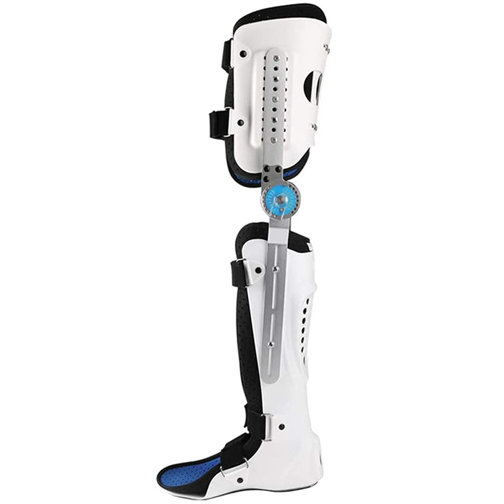 Ortesis de rodilla con bisagra Ortesis de inmovilizador de rodilla con ortesis, rodillera con bisagras Inmovilizador de rodilla Brace Pierna Ortopédica Rótula Rodilla ajustable para pierna izquierda
