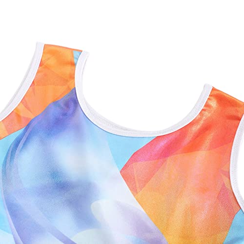 Glitter Star Collant para meninas ginástica sem mangas balé collants de uma peça roupa de ginástica