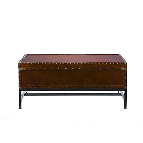 Southern Enterprises Voyager Storage Cocktail Coffee Table, Espresso Finish #TOP2