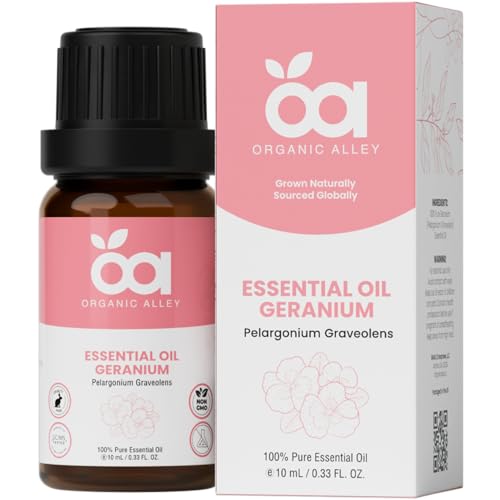 Aceite Esencial de Geranio Egipcio Organic Alley 0.33 Fl Oz