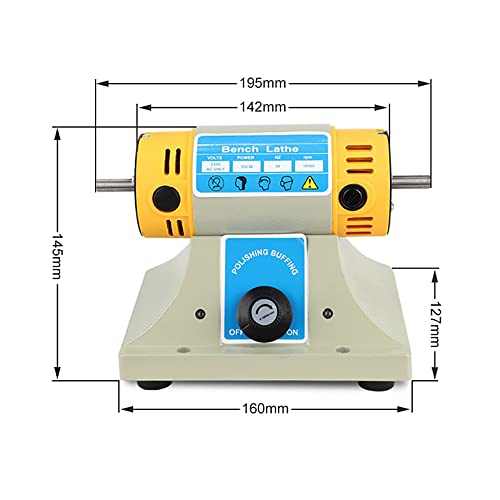 Mini tour de banc polisseuse pour bijoux et machine de meulage domestique 350 W - 5