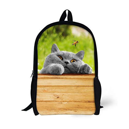 soldwellsd Rucksack mit Dinosaurier-Motiv, für Kinder, Schule, Büchertasche, Teenager, Felinae, One size