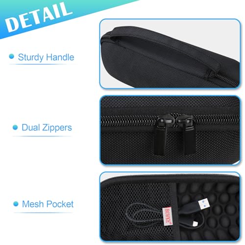 BOVKE Carrying Case for Beats Pill 2024 Portable Bluetooth Speaker, Protective Travel Case with Foam Padding and Mesh Pocket for New Beats Pill Accessories, Black - Image 3