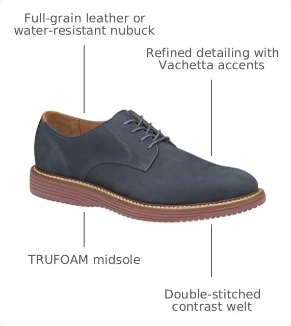 Image of Johnston & Murphy Mens Upton Plain Toe