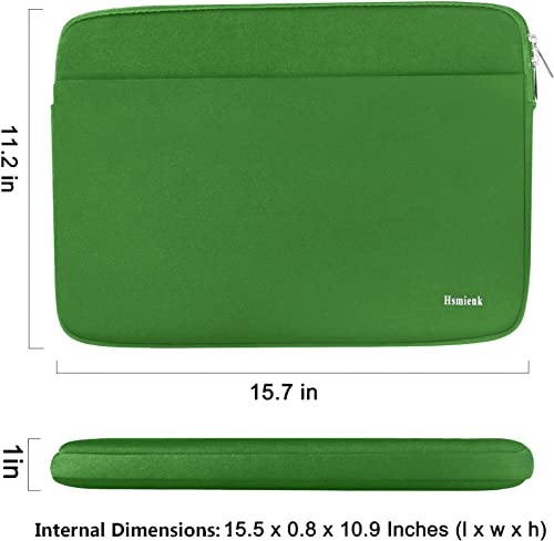 Image of Laptop Sleeve 15.6 inch, Laptop Case Shockproof Protective Notebook Bag with Accessory Pocket, Briefcase Carrying Computer Sleeve for 15.6 inch HP, ASUS, Dell, Lenovo, Acer -Green