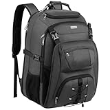 JCDOBEST TSA Friendly Travel Laptop Backpack 18.4 inch XXXL Gaming Backpack Water-Repellent College Daypack Business Backpack with RFID Pockets for Men
