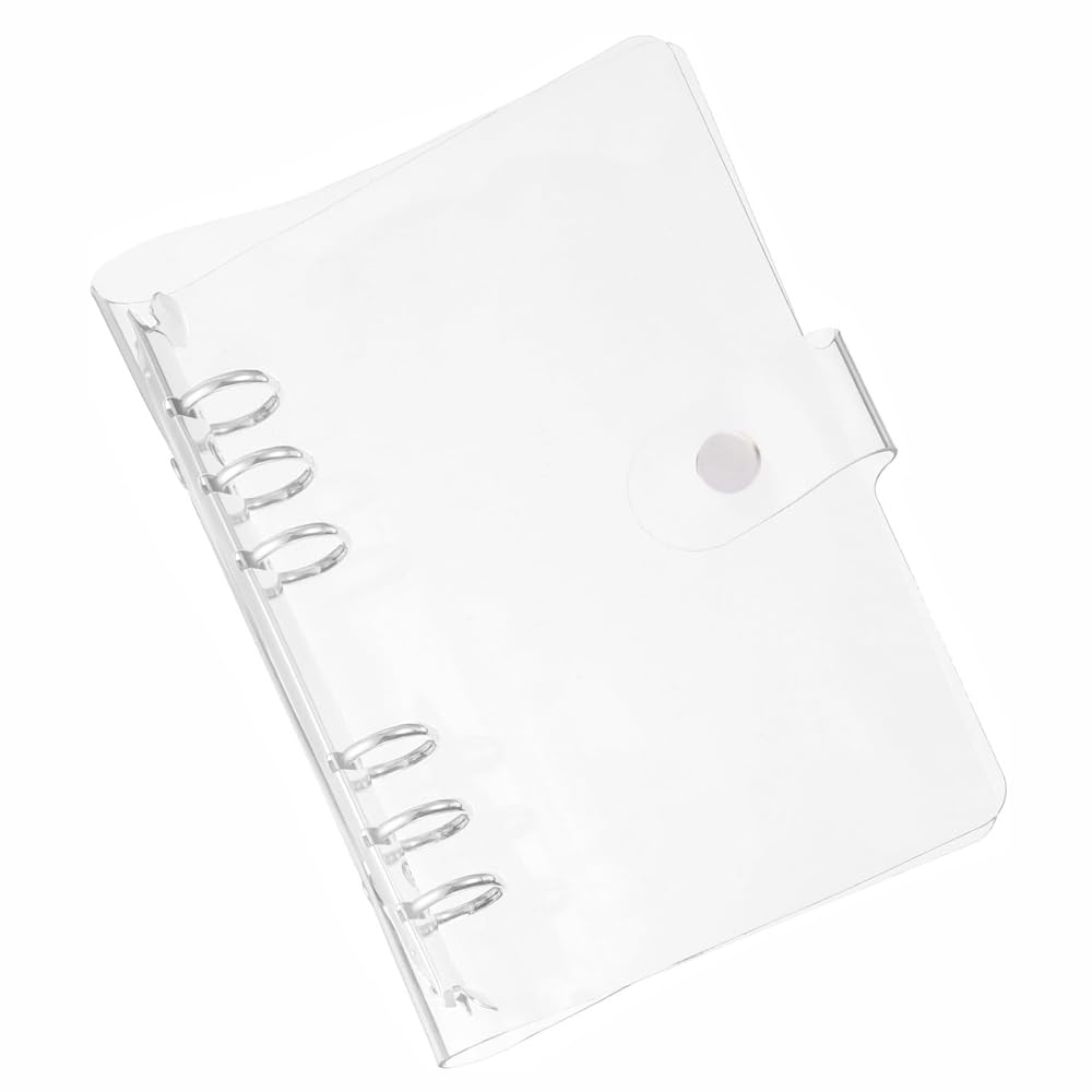 A6 Clear Binder Cover, PVC 6-Hole Loose Leaf Protector Binder, Refillable Design, Waterproof and Dustproof, for Students, Meeting Notebook Folder