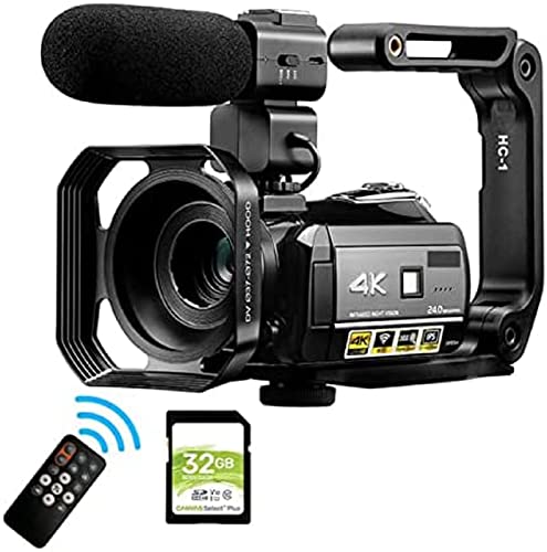 Caméra vidéo 4K avec vision nocturne, Wi-Fi...