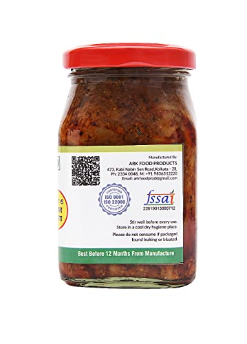 Image of Arkos Homemade Chole Aam Pickle, 200gm with 100% natural ingredients,Soury Chickpeas and mango pickle,Garbanzo and mango Pickle,Ready to eat hot rice, roti,paratha etc