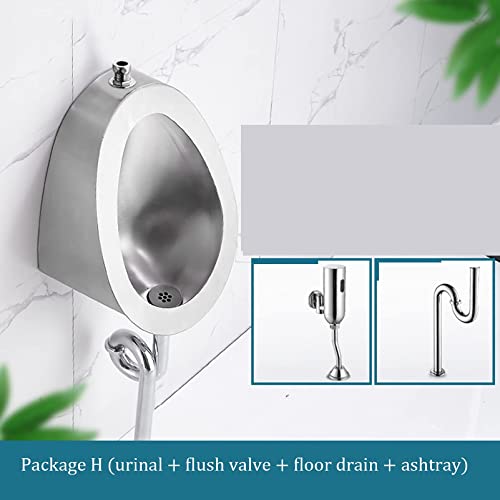 Orinatoio en acero inoxidable 304, urinario público con descarga automática por inducción, para paredes, pequeño, vertical, adecuado para casa, hotel y escuela miniatura 2