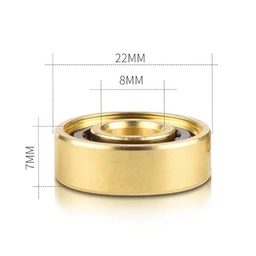 NOVOCE Rolamentos 8 peças Gold Tatinium Skate Rolamentos Peças Skate Patins Inline Patins Scooter Qu