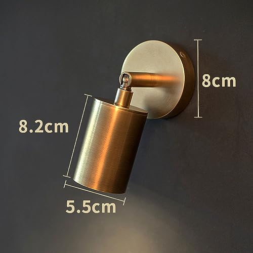 Lámpara de pared de latón cepillado con cilindro orientable y sofisticado diseño interior 4