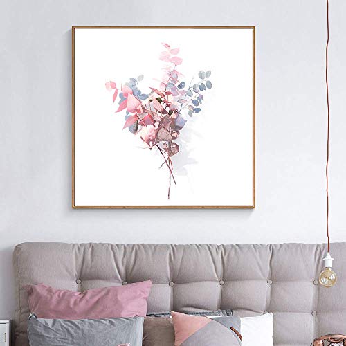 wall26 Framed Canvas Wall Art for Living Room, Bedroom Vibrant Flower Illustration III Canvas Prints for Home Decoration Ready to Hang - 16x16 inches