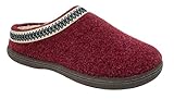 Clarks Indoor and Outdoor Slipper Wool Clogs Burgundy (8, Burgundy)