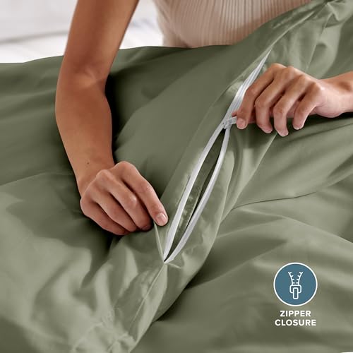 Bare Home Bedding Duvet Cover Oversized King - Premium 1800 Super Soft Collection - Lightweight, Cooling - Soft Breathable Bedding Duvet Cover (King Oversized, Sage) by Bare Home - Image 6