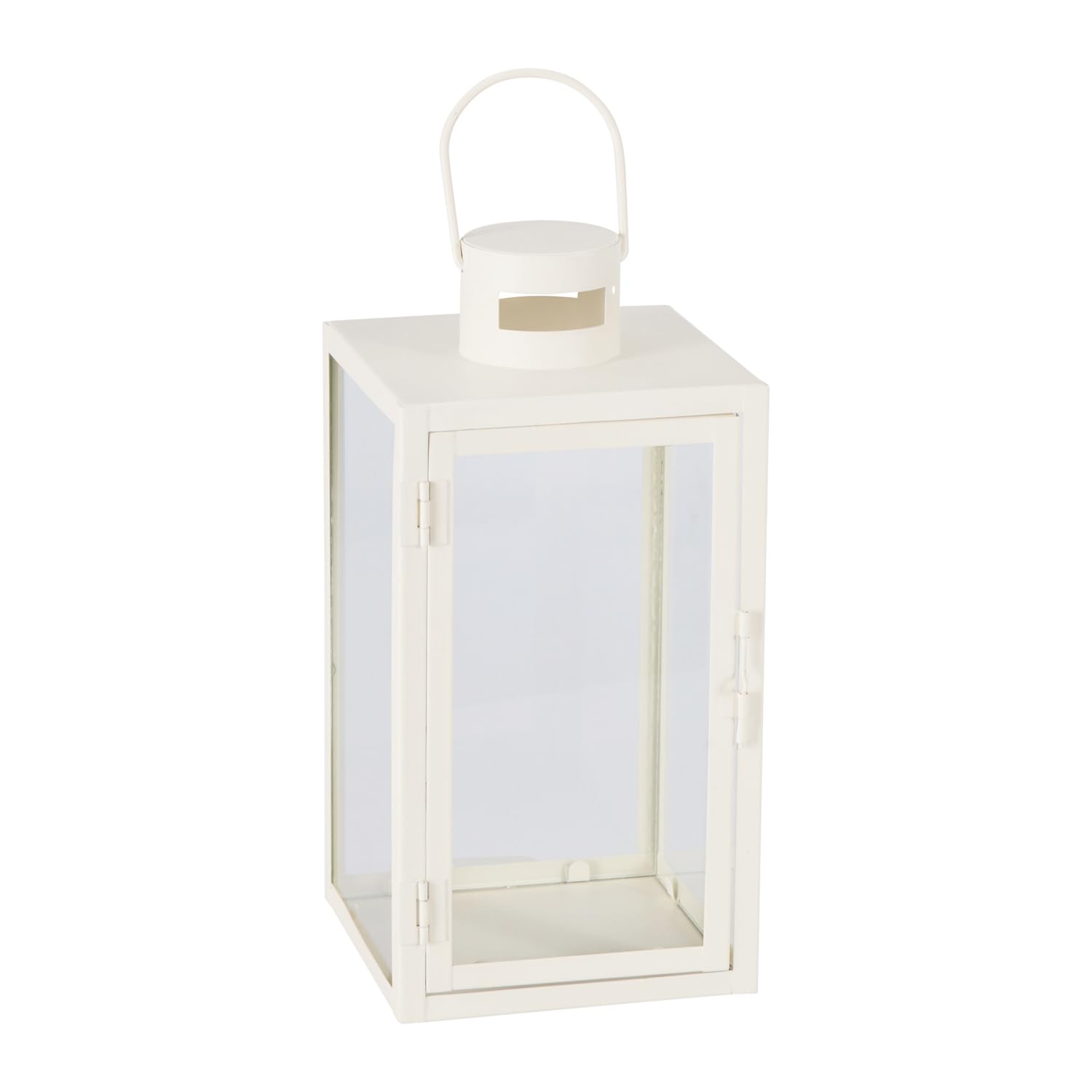 Mojawo Set di 2 lanterne da giardino XXL, lanterne in metallo, decorazione per esterni, in metallo, bianco crema, ca. 30/41 cm